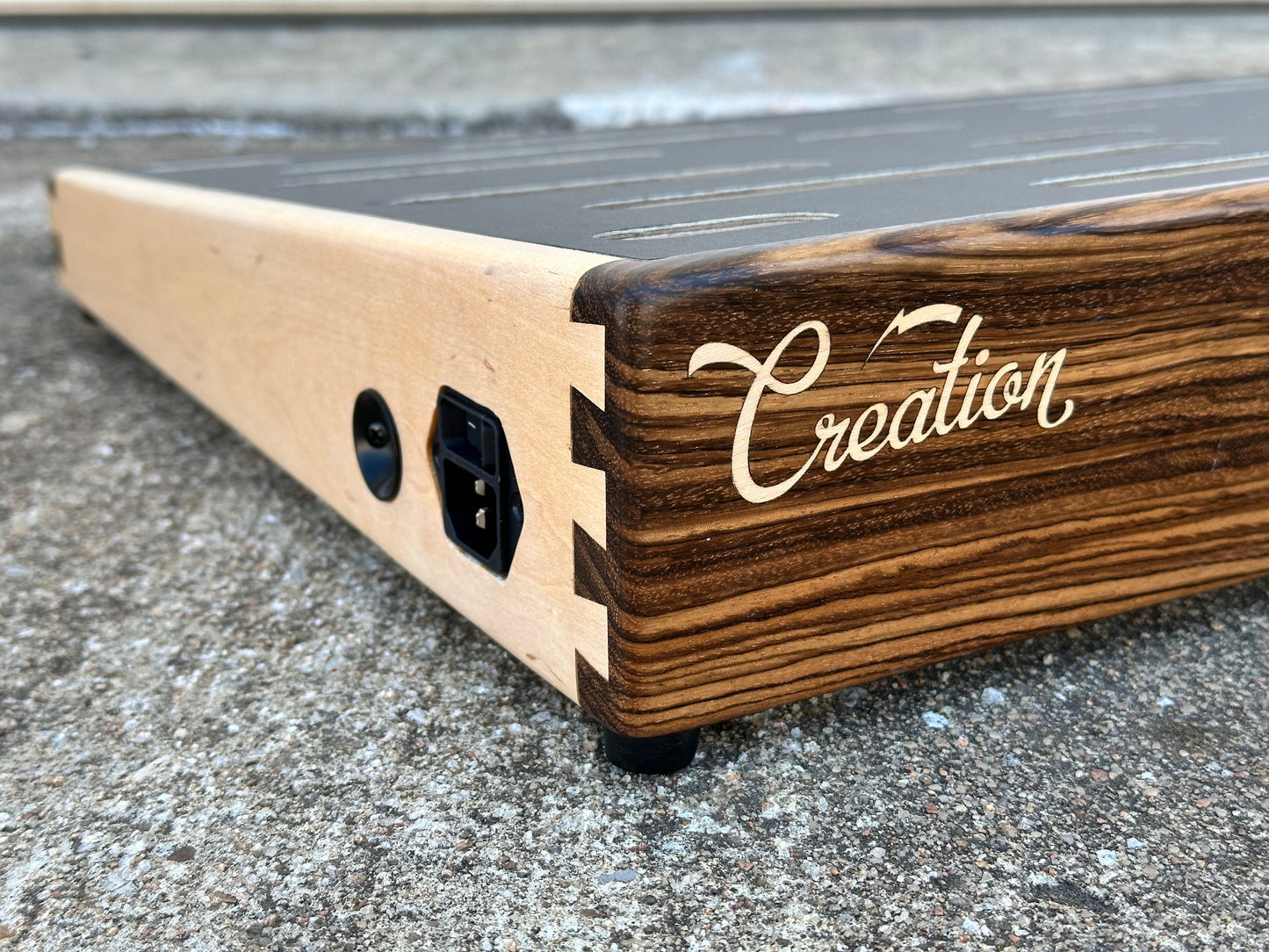 Custom Shop - Zebrawood and Maple with Maple Inlay Pedalboard - 24x16