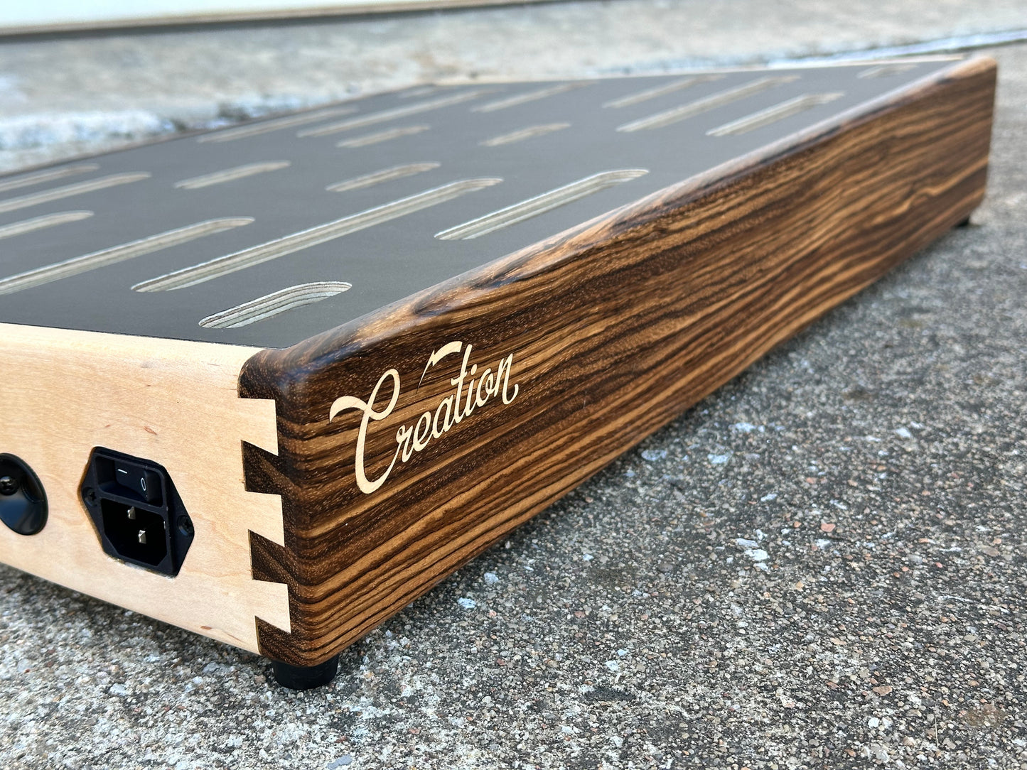 Custom Shop - Zebrawood and Maple with Maple Inlay Pedalboard - 24x16