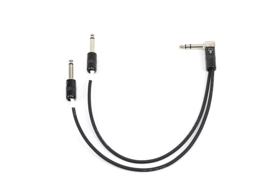 Custom TRS Dual Mono Cable - Right Angle/Shorty