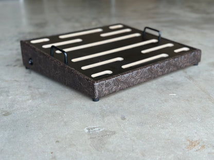 Custom Shop -  Brown Western Tolex Pedalboard - 18x16 (Blem)