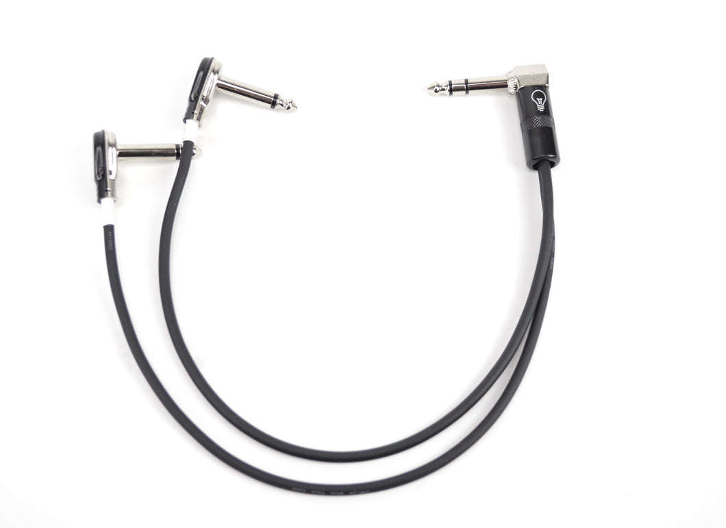 Custom TRS Dual Mono Cable - Right Angle/Minicake